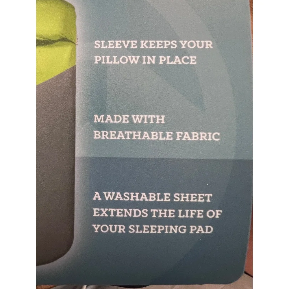 Klymit V Sheet Fitted Sleeping Pad Cover Regular Size Gray Green 72x23 NEW
